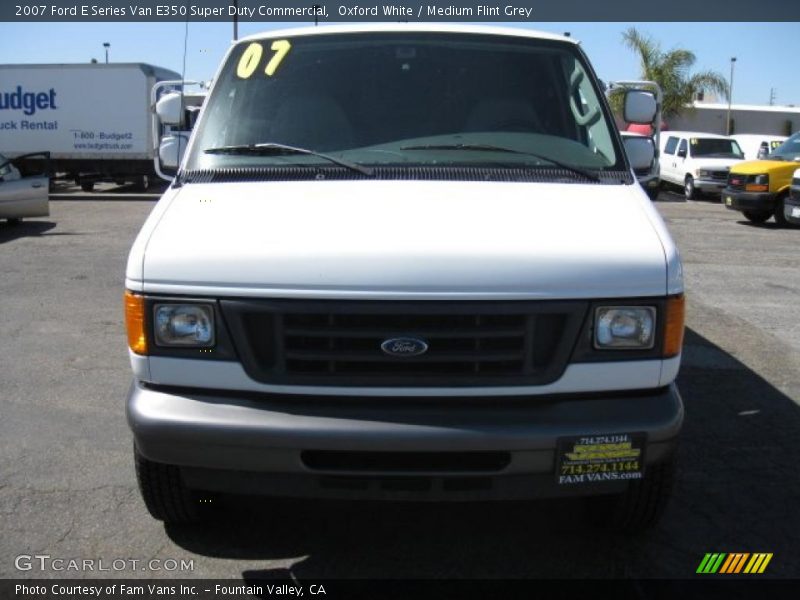 Oxford White / Medium Flint Grey 2007 Ford E Series Van E350 Super Duty Commercial