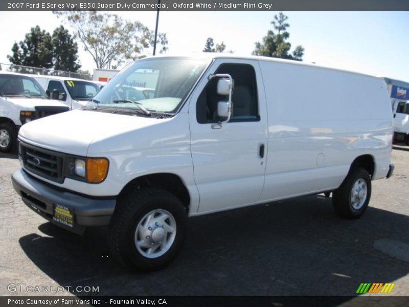 Oxford White / Medium Flint Grey 2007 Ford E Series Van E350 Super Duty Commercial