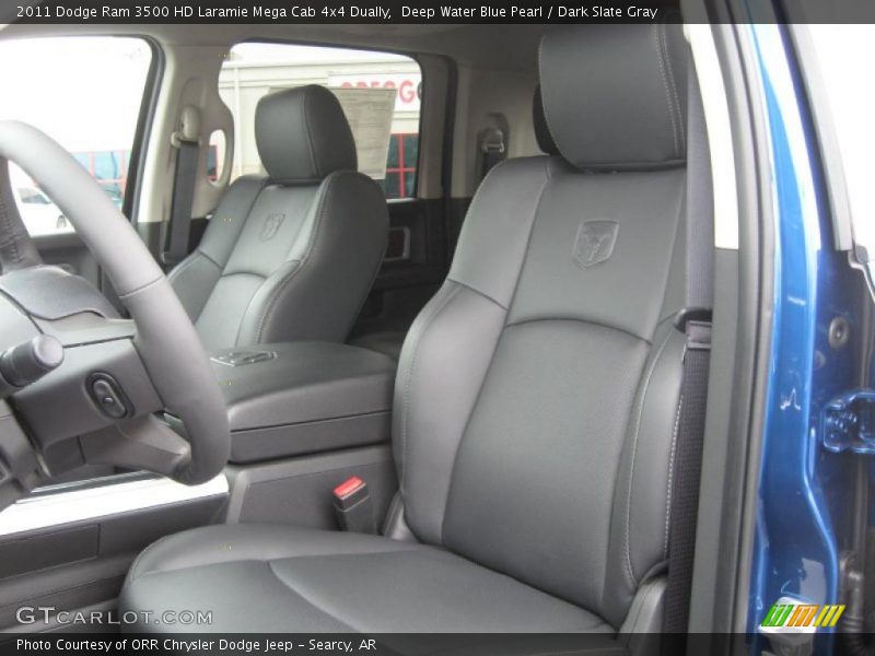  2011 Ram 3500 HD Laramie Mega Cab 4x4 Dually Dark Slate Gray Interior