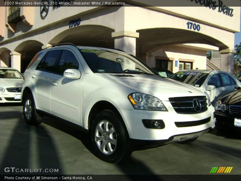 Alabaster White / Macadamia 2007 Mercedes-Benz ML 350 4Matic