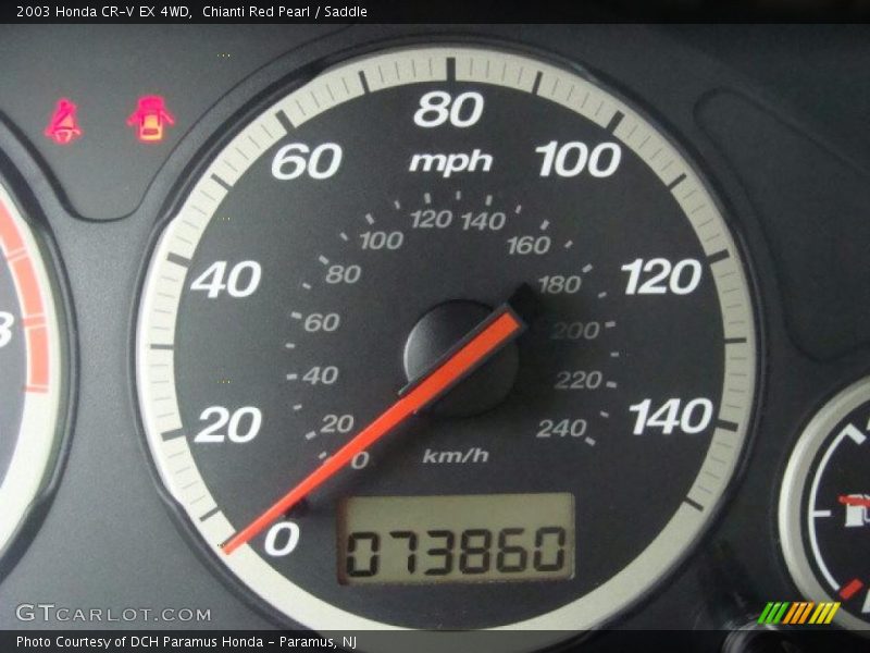Chianti Red Pearl / Saddle 2003 Honda CR-V EX 4WD
