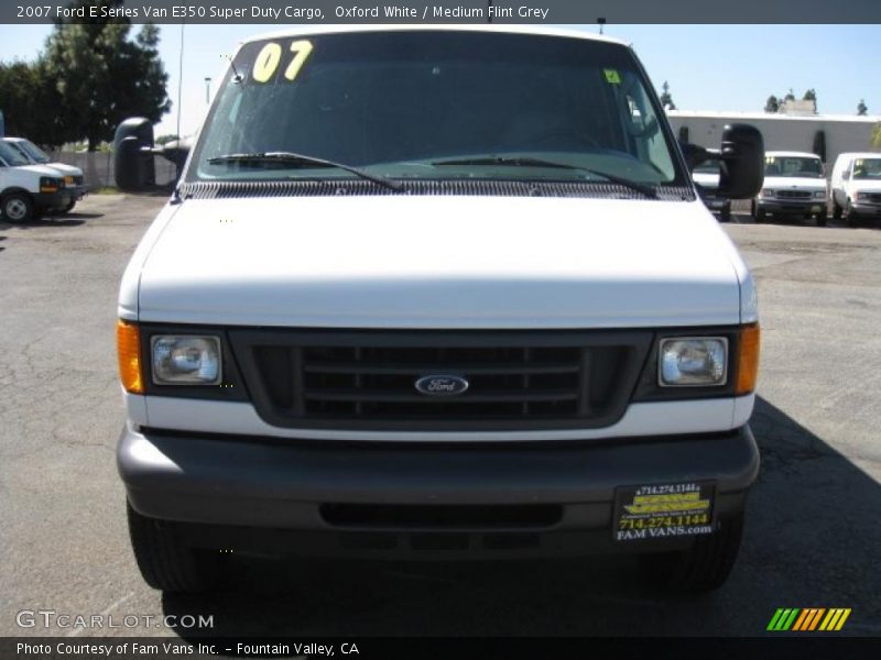 Oxford White / Medium Flint Grey 2007 Ford E Series Van E350 Super Duty Cargo