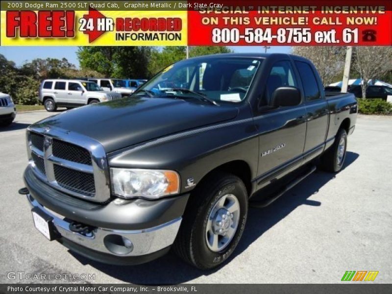 Graphite Metallic / Dark Slate Gray 2003 Dodge Ram 2500 SLT Quad Cab