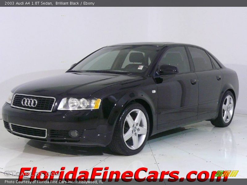 Brilliant Black / Ebony 2003 Audi A4 1.8T Sedan