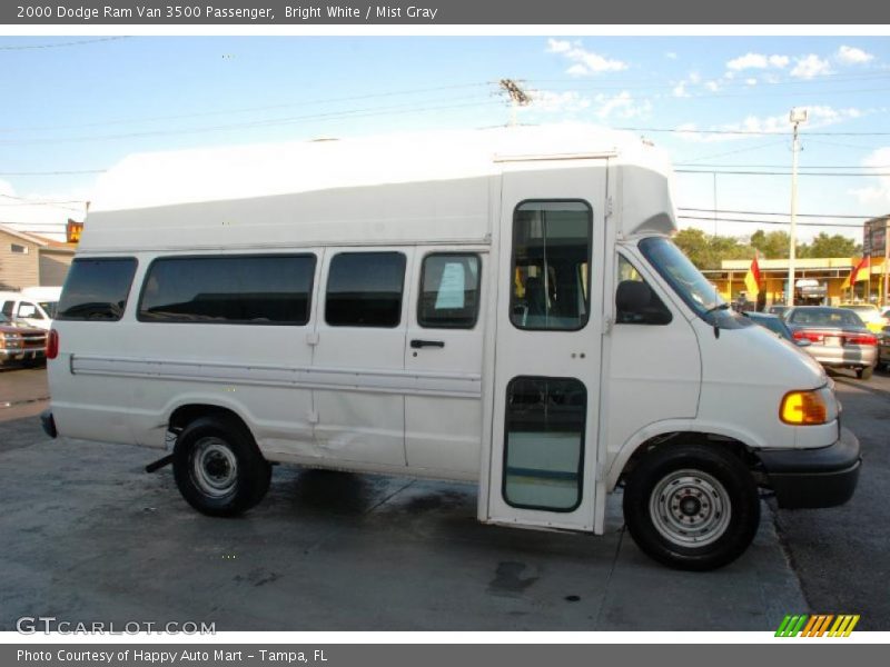 Bright White / Mist Gray 2000 Dodge Ram Van 3500 Passenger