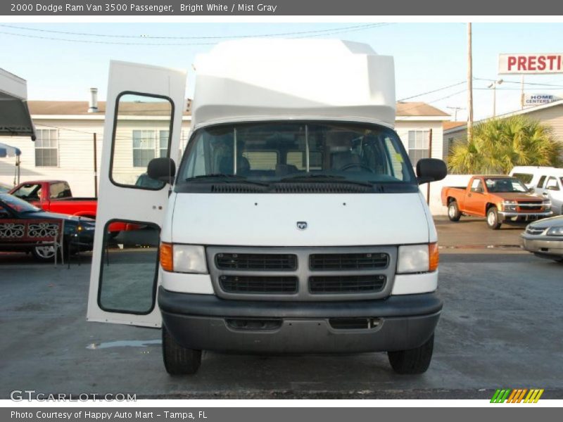 Bright White / Mist Gray 2000 Dodge Ram Van 3500 Passenger