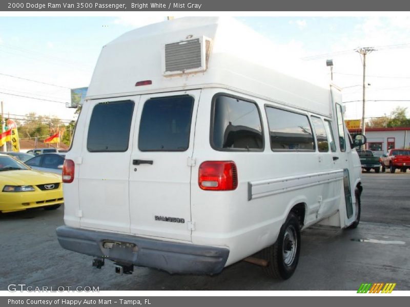 Bright White / Mist Gray 2000 Dodge Ram Van 3500 Passenger