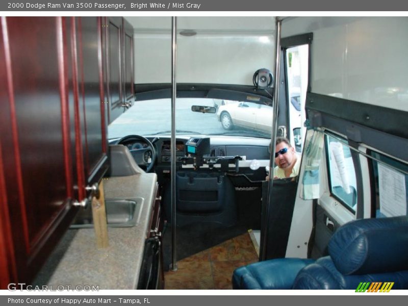 Bright White / Mist Gray 2000 Dodge Ram Van 3500 Passenger