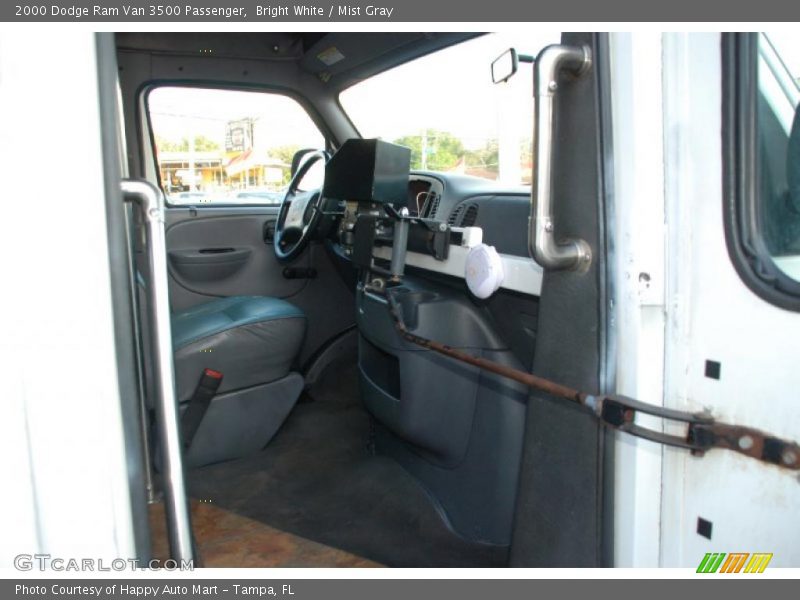 Bright White / Mist Gray 2000 Dodge Ram Van 3500 Passenger