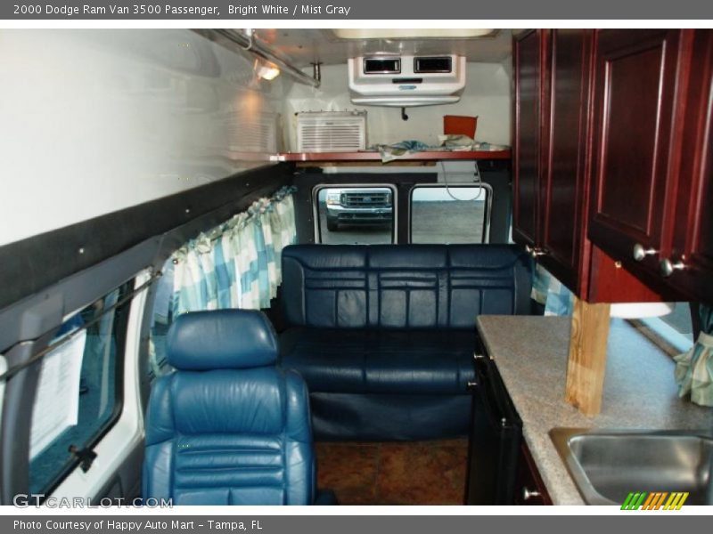Bright White / Mist Gray 2000 Dodge Ram Van 3500 Passenger