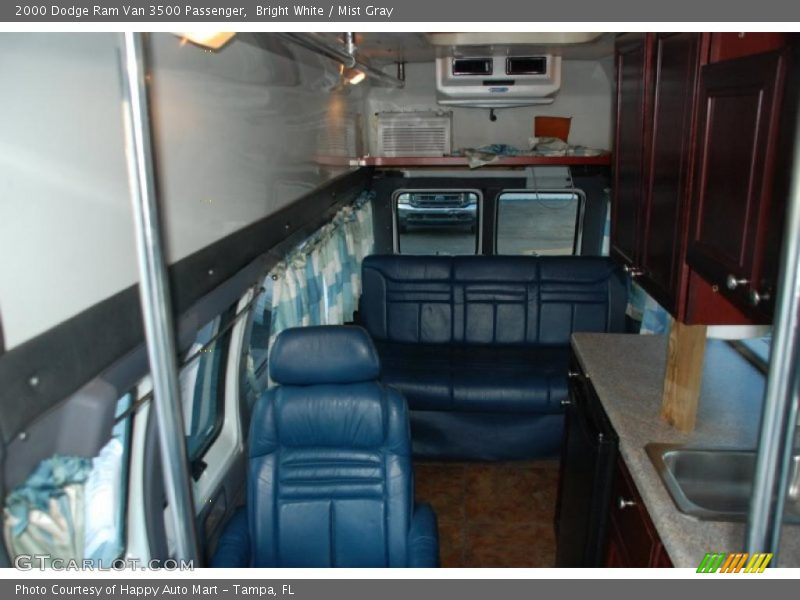 Bright White / Mist Gray 2000 Dodge Ram Van 3500 Passenger