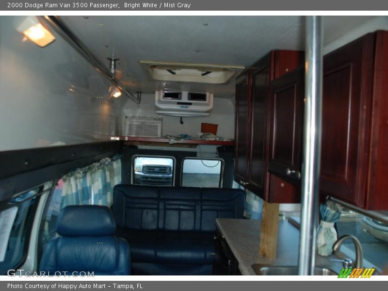 Bright White / Mist Gray 2000 Dodge Ram Van 3500 Passenger
