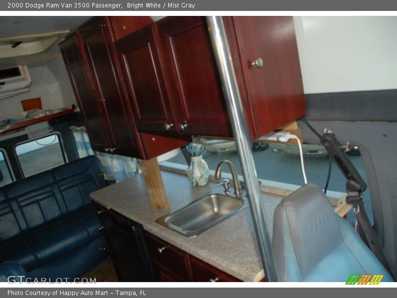 Bright White / Mist Gray 2000 Dodge Ram Van 3500 Passenger