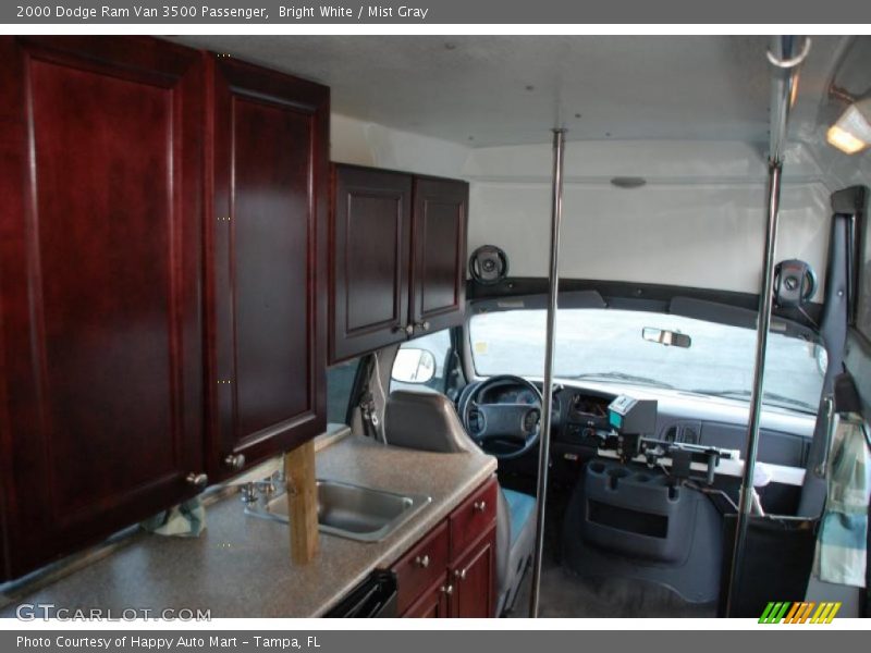 Bright White / Mist Gray 2000 Dodge Ram Van 3500 Passenger