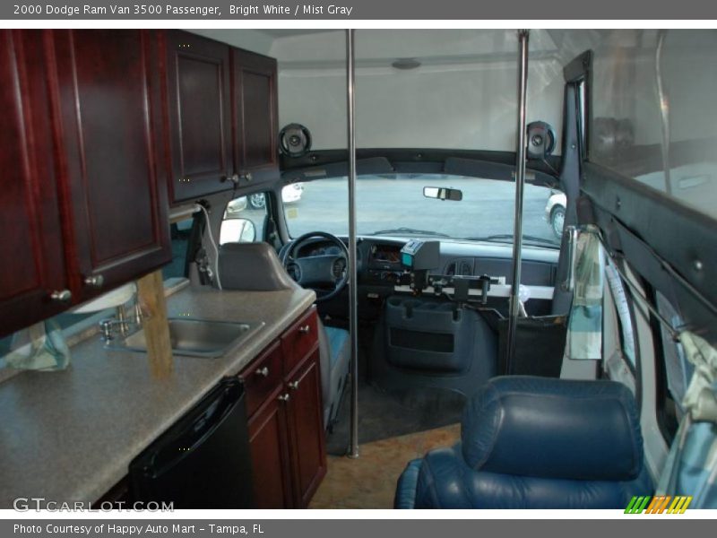 Bright White / Mist Gray 2000 Dodge Ram Van 3500 Passenger