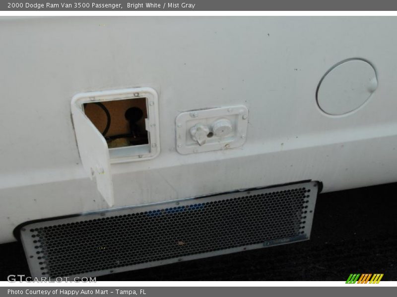 Bright White / Mist Gray 2000 Dodge Ram Van 3500 Passenger