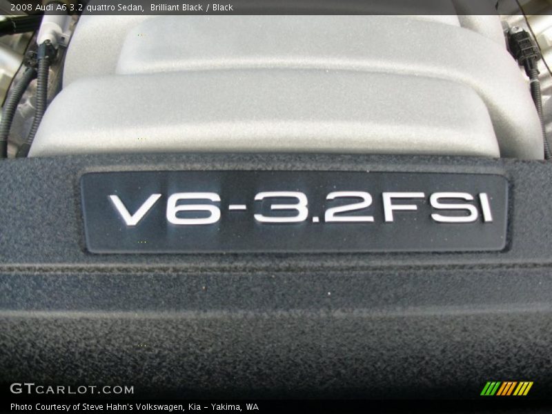 Brilliant Black / Black 2008 Audi A6 3.2 quattro Sedan