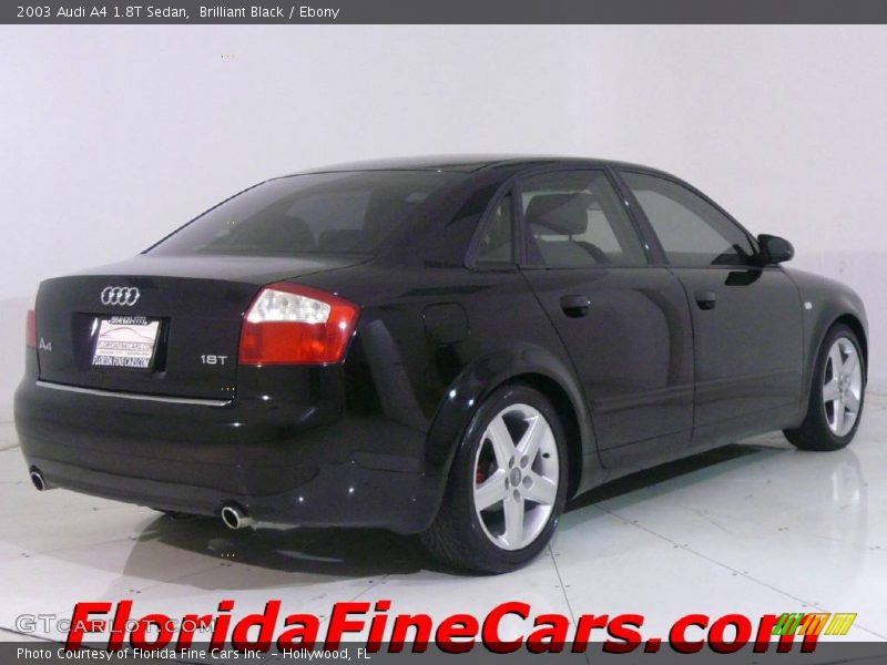 Brilliant Black / Ebony 2003 Audi A4 1.8T Sedan