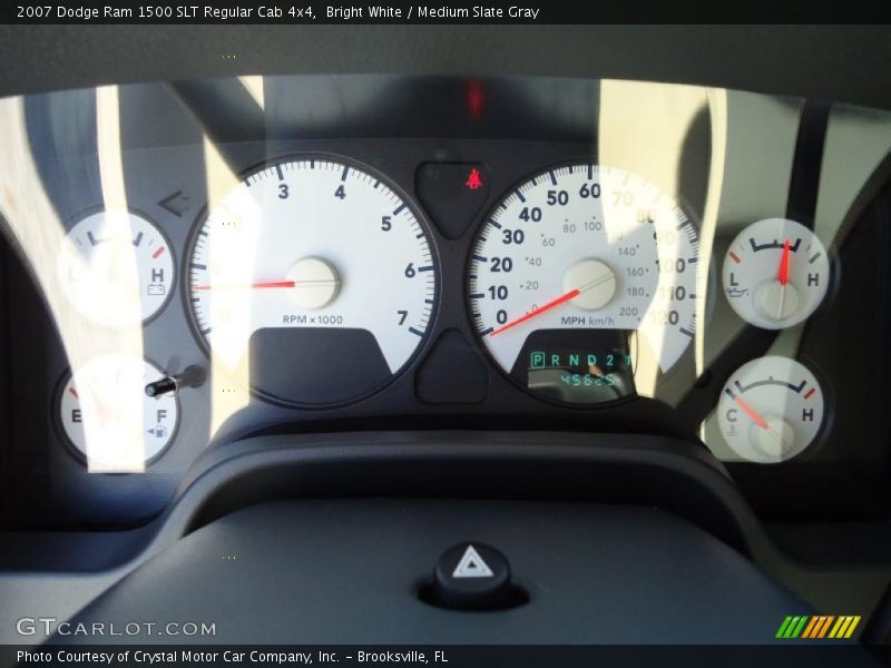 Bright White / Medium Slate Gray 2007 Dodge Ram 1500 SLT Regular Cab 4x4
