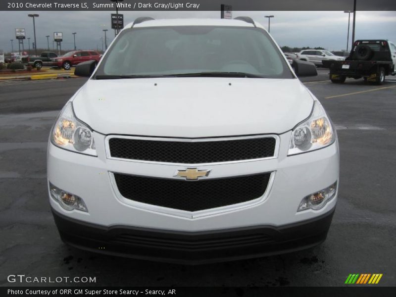 Summit White / Dark Gray/Light Gray 2010 Chevrolet Traverse LS