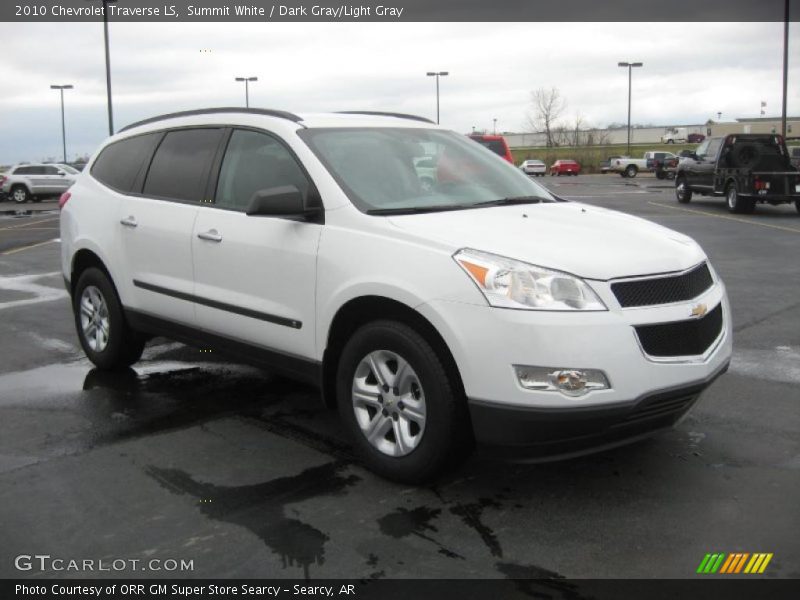 Summit White / Dark Gray/Light Gray 2010 Chevrolet Traverse LS