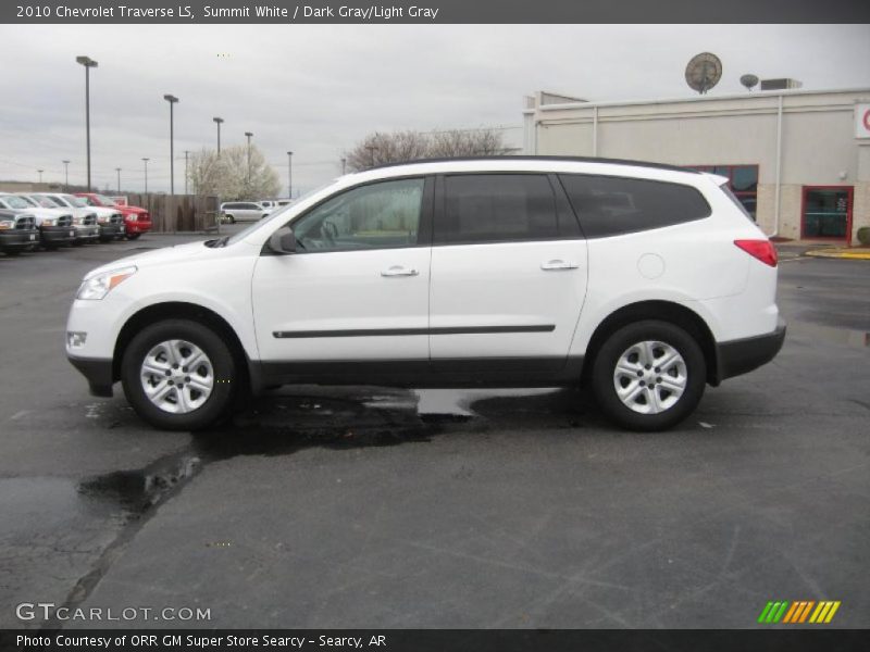 Summit White / Dark Gray/Light Gray 2010 Chevrolet Traverse LS