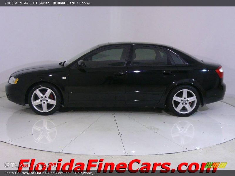 Brilliant Black / Ebony 2003 Audi A4 1.8T Sedan