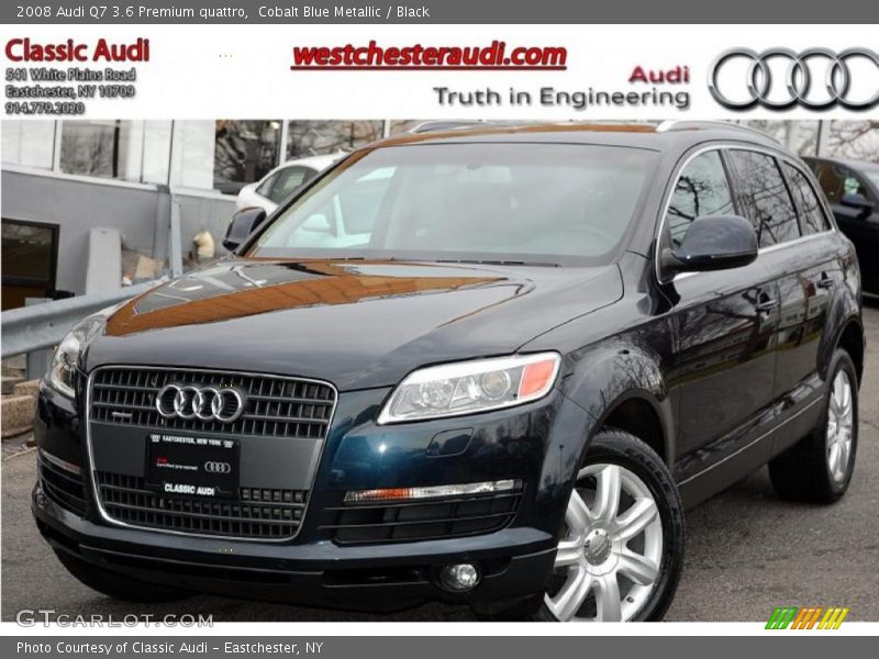 Cobalt Blue Metallic / Black 2008 Audi Q7 3.6 Premium quattro