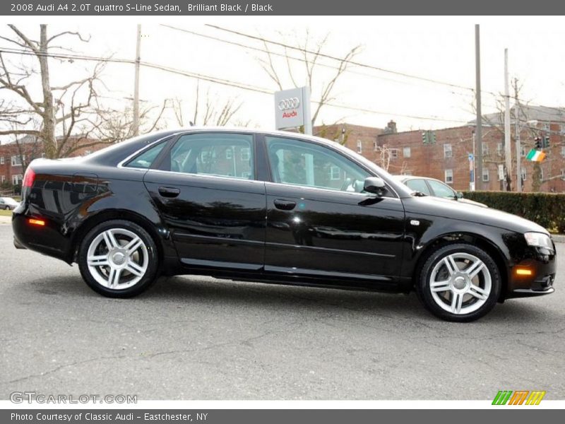 Brilliant Black / Black 2008 Audi A4 2.0T quattro S-Line Sedan