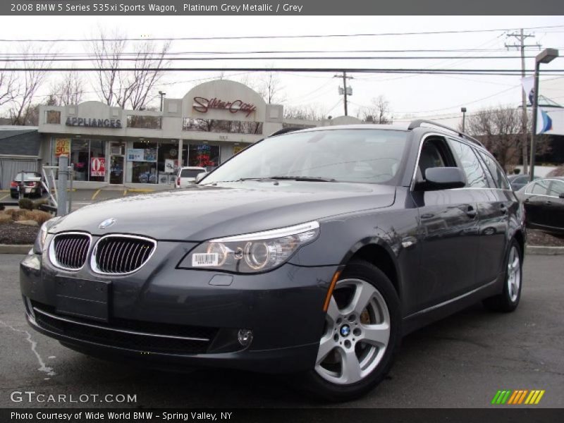 Platinum Grey Metallic / Grey 2008 BMW 5 Series 535xi Sports Wagon