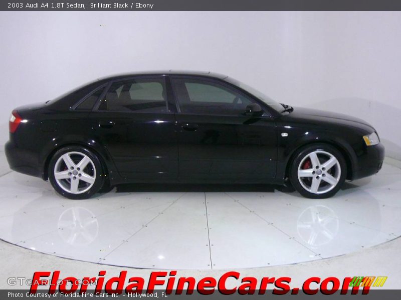 Brilliant Black / Ebony 2003 Audi A4 1.8T Sedan