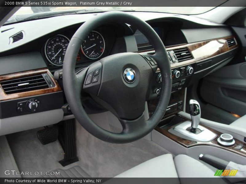 Platinum Grey Metallic / Grey 2008 BMW 5 Series 535xi Sports Wagon