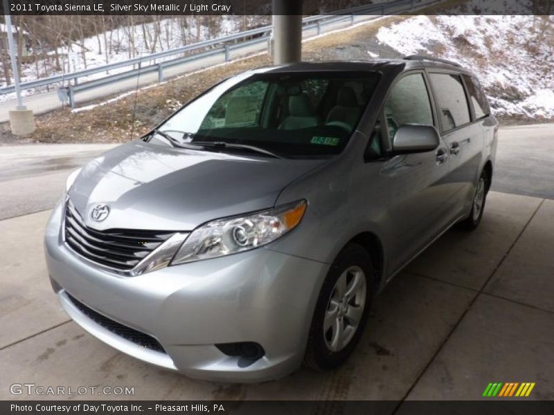 Silver Sky Metallic / Light Gray 2011 Toyota Sienna LE