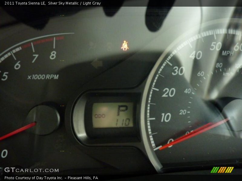 Silver Sky Metallic / Light Gray 2011 Toyota Sienna LE