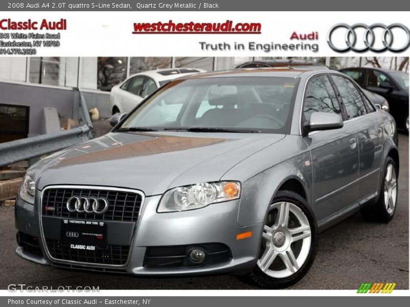 Quartz Grey Metallic / Black 2008 Audi A4 2.0T quattro S-Line Sedan