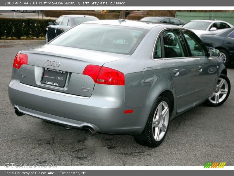 Quartz Grey Metallic / Black 2008 Audi A4 2.0T quattro S-Line Sedan
