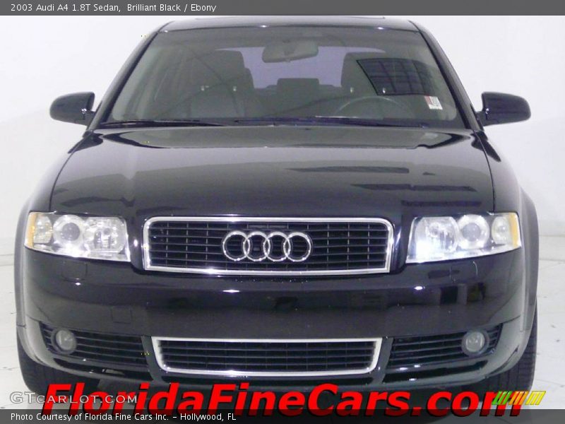 Brilliant Black / Ebony 2003 Audi A4 1.8T Sedan