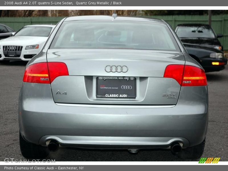 Quartz Grey Metallic / Black 2008 Audi A4 2.0T quattro S-Line Sedan