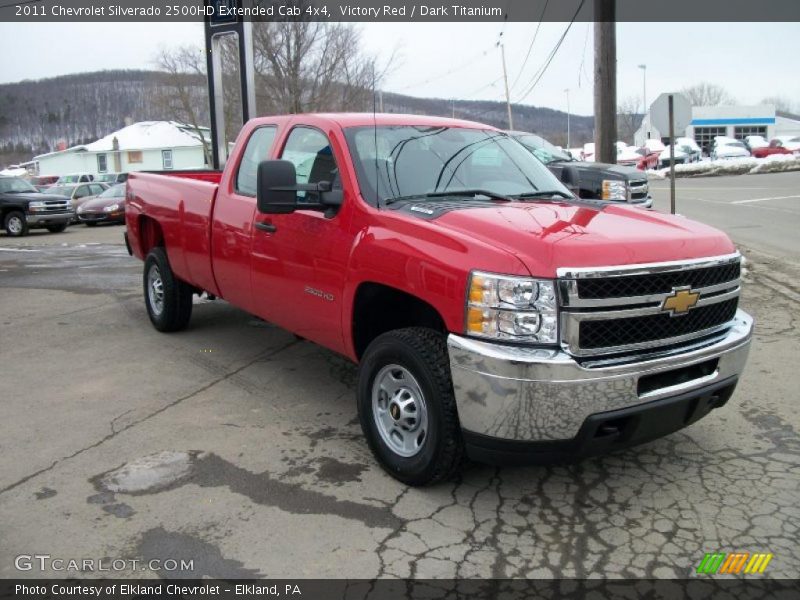 Victory Red / Dark Titanium 2011 Chevrolet Silverado 2500HD Extended Cab 4x4