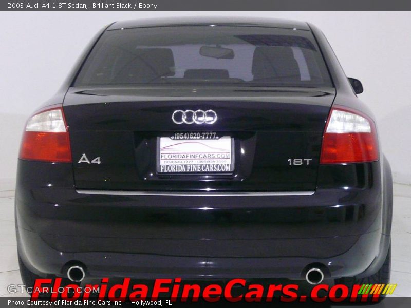 Brilliant Black / Ebony 2003 Audi A4 1.8T Sedan