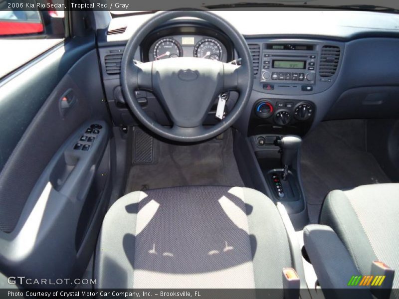 Tropical Red / Gray 2006 Kia Rio Sedan
