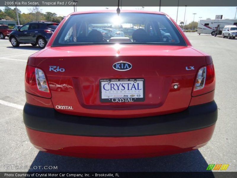Tropical Red / Gray 2006 Kia Rio Sedan