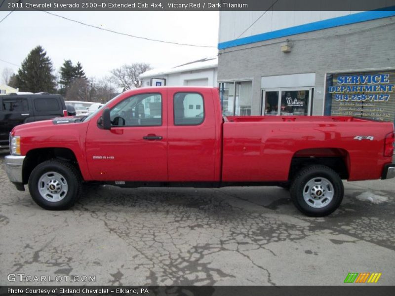 Victory Red / Dark Titanium 2011 Chevrolet Silverado 2500HD Extended Cab 4x4