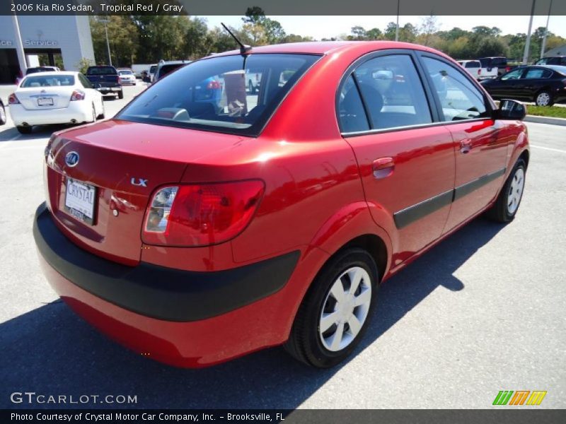 Tropical Red / Gray 2006 Kia Rio Sedan