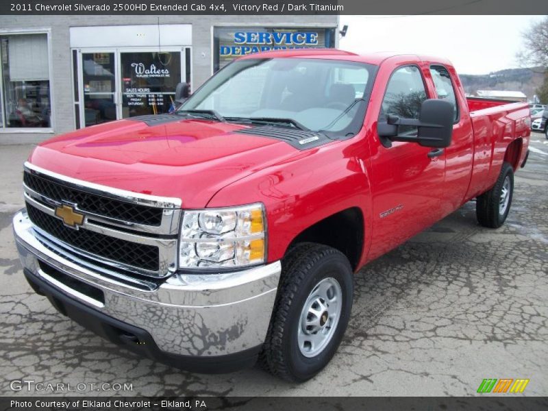 Victory Red / Dark Titanium 2011 Chevrolet Silverado 2500HD Extended Cab 4x4