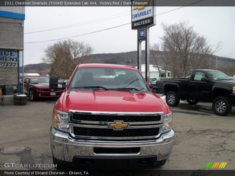 Victory Red / Dark Titanium 2011 Chevrolet Silverado 2500HD Extended Cab 4x4