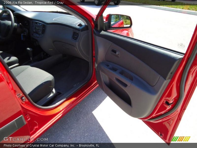 Tropical Red / Gray 2006 Kia Rio Sedan