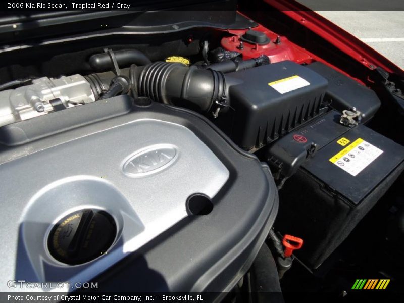  2006 Rio Sedan Engine - 1.6 Liter DOHC 16-Valve VVT 4 Cylinder