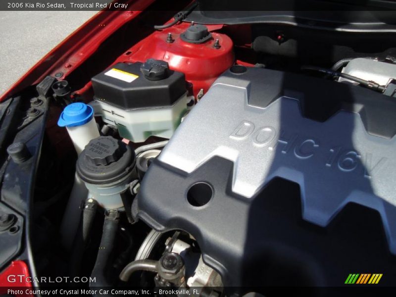  2006 Rio Sedan Engine - 1.6 Liter DOHC 16-Valve VVT 4 Cylinder