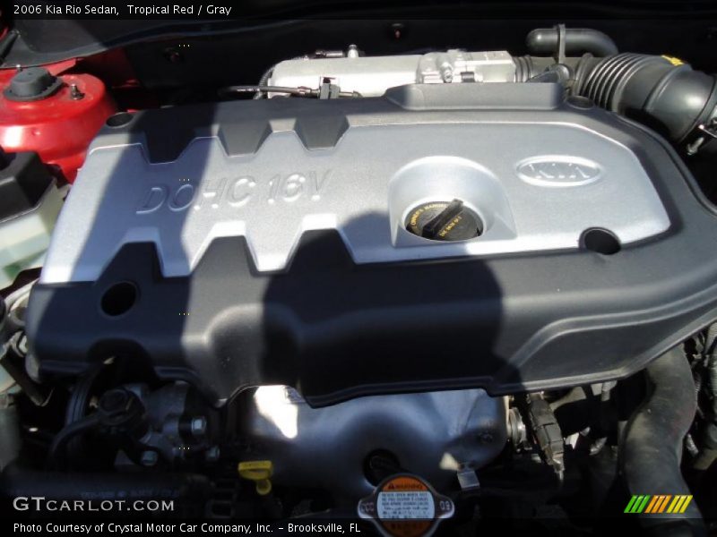  2006 Rio Sedan Engine - 1.6 Liter DOHC 16-Valve VVT 4 Cylinder